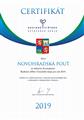 Certifikát Rodinného stříbra Ústeckého kraje.