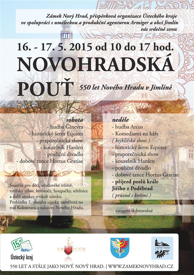 Plakát - Novohradská pouť a oslava výročí 2015